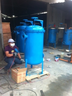 Cs Bag Filter Untuk Sludge Dewatering Boiler Rubber Lined PTFE Lined Acid Alkali Resistant